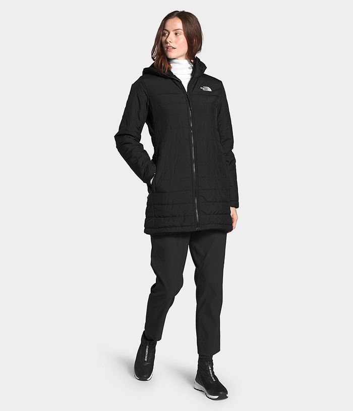 The North Face Mossbud Insulated Reversible Womens Parka Black 295103-FPO